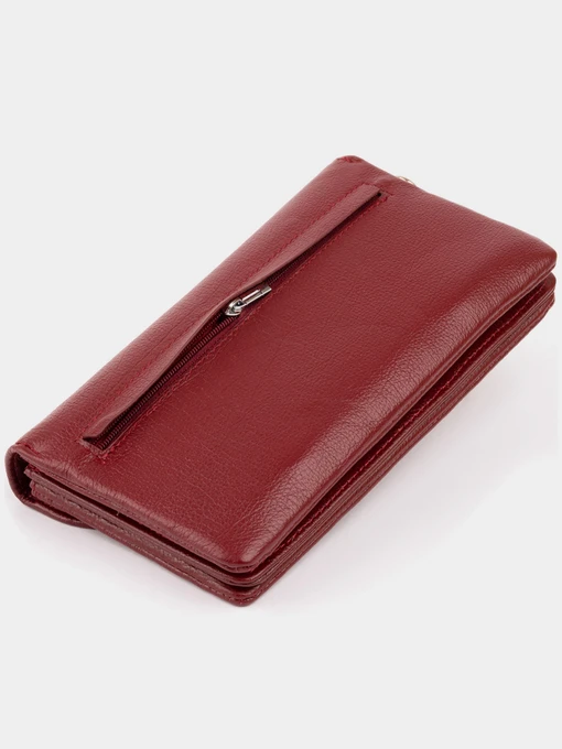 ST Leather Accessories Клатч колір бордовий фото 2