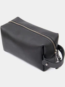 Матовый мужской кожаный несессер GRANDE PELLE Черный Grande Pelle модель bag24_11509 Фото