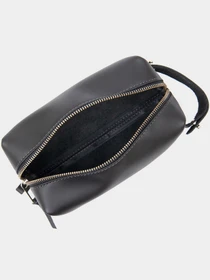 Матовый мужской кожаный несессер GRANDE PELLE Черный Grande Pelle модель bag24_11509 Фото