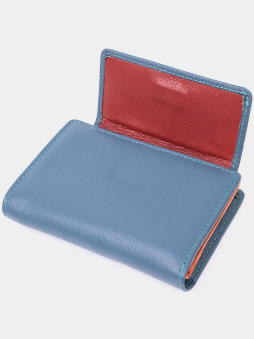ST Leather Accessories Гаманець колір бірюзовий фото 3