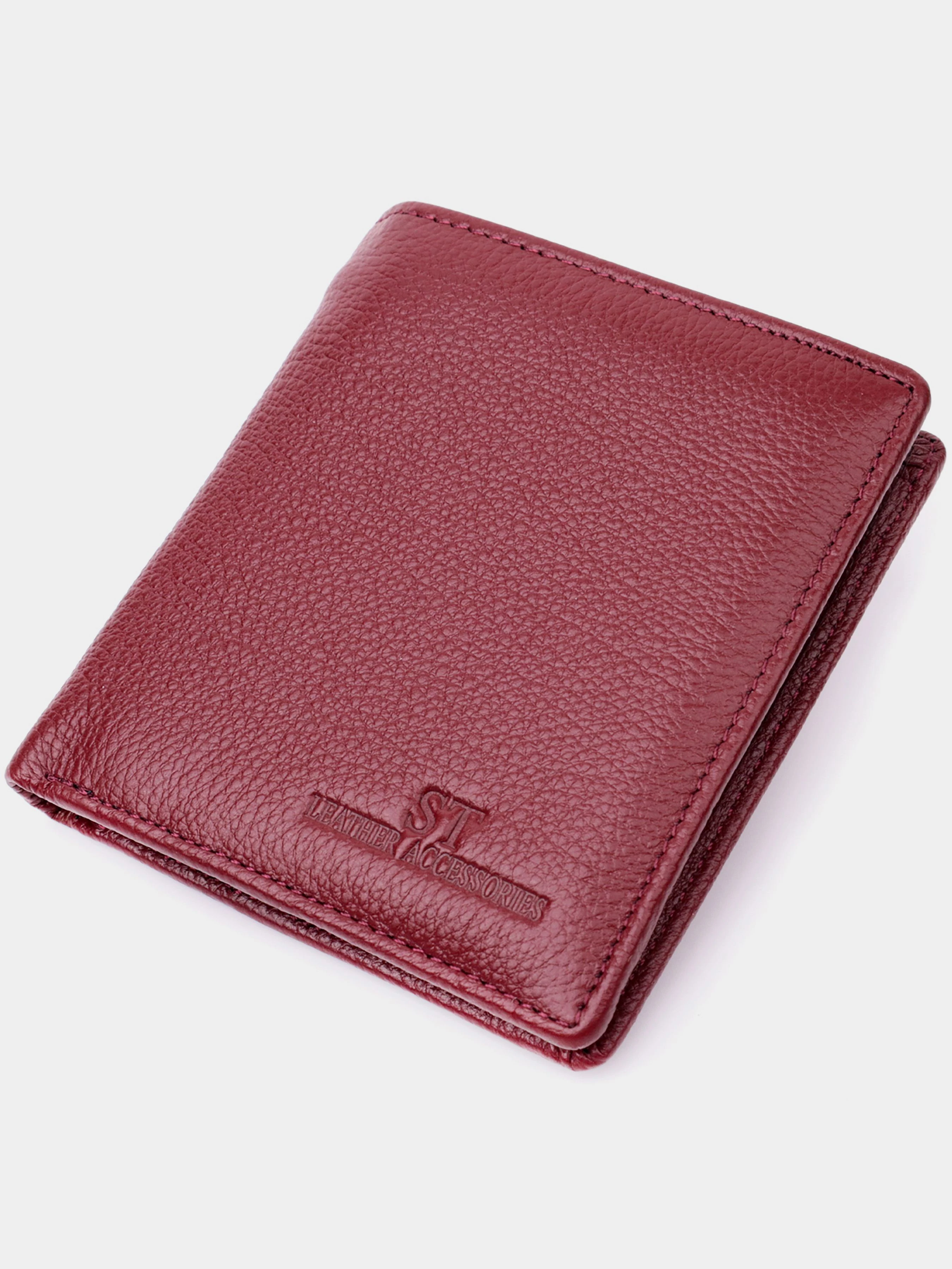 ST Leather Accessories Гаманець колір бордовий