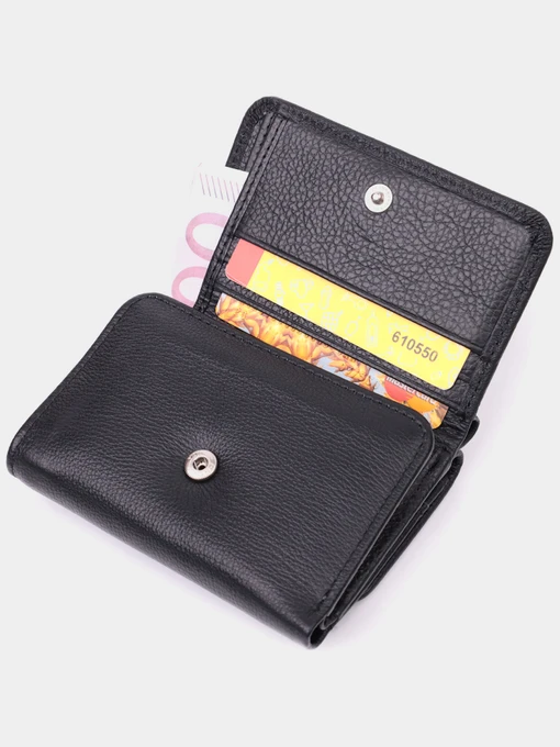 ST Leather Accessories Гаманець колір чорний фото 3