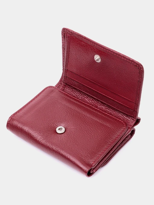 ST Leather Accessories Гаманець колір бордовий фото 3