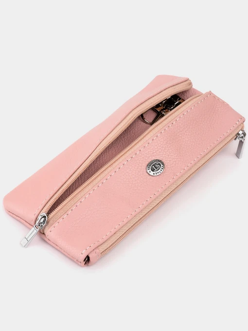 ST Leather Accessories Ключниця колір рожевий фото 3