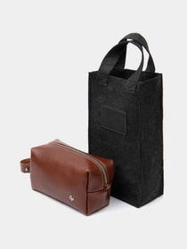 Мужской несессер из натуральной кожи GRANDE PELLE Коричневый Grande Pelle модель bag24_11416 Фото