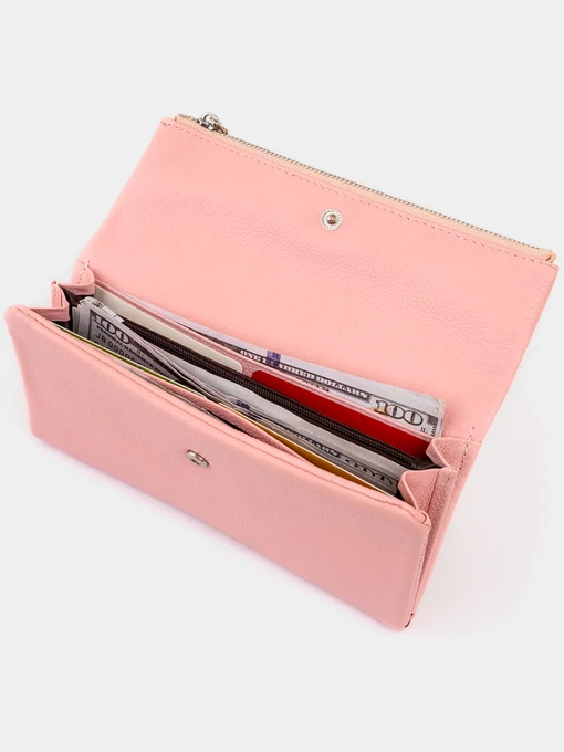 ST Leather Accessories Клатч колір рожевий фото 3