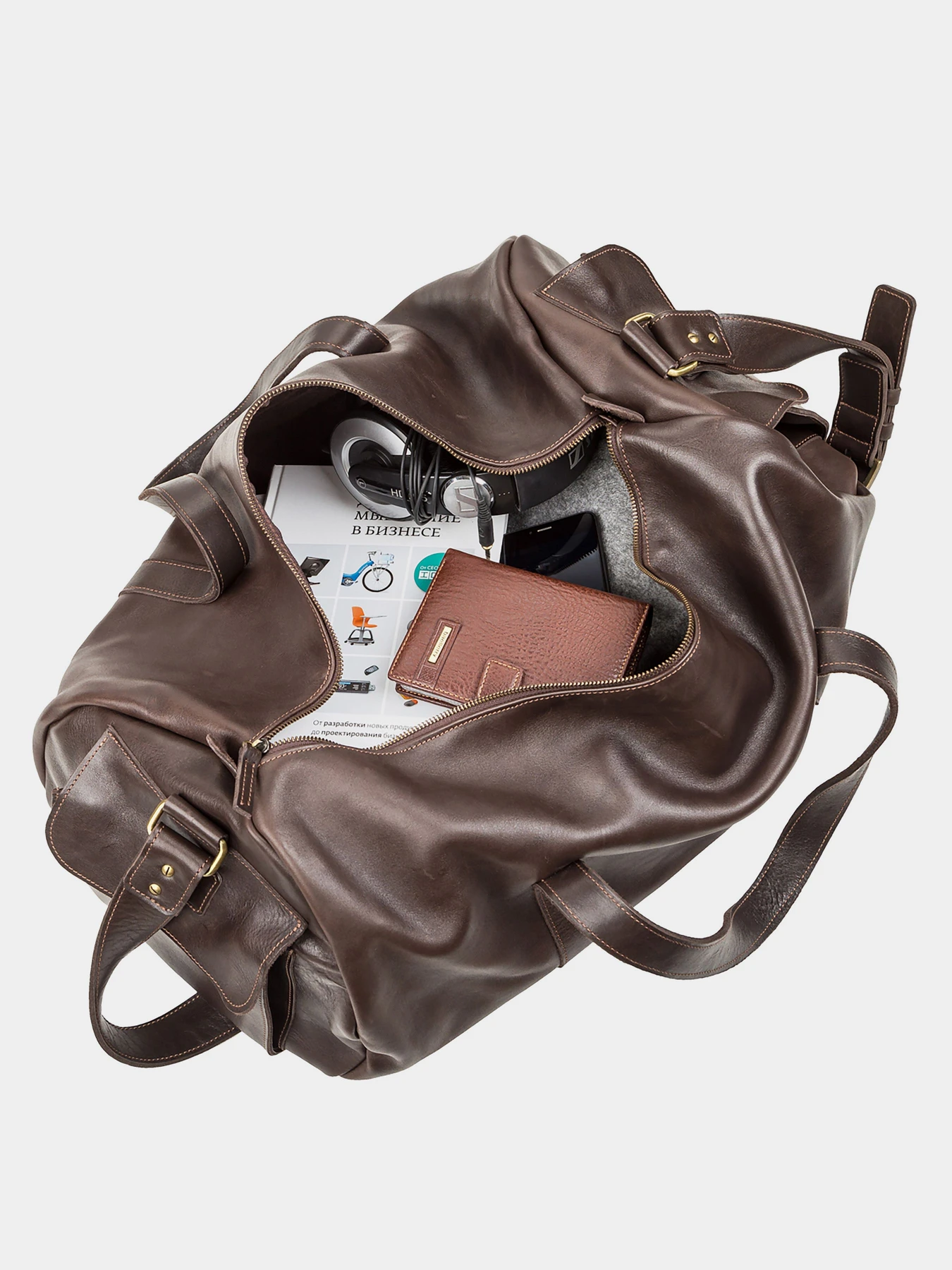 Дорожные сумки и чемоданы Grande Pelle модель bag24_11044 Фото
