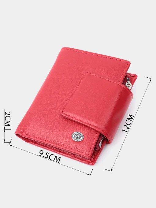 ST Leather Accessories Портмоне колір червоний фото 3
