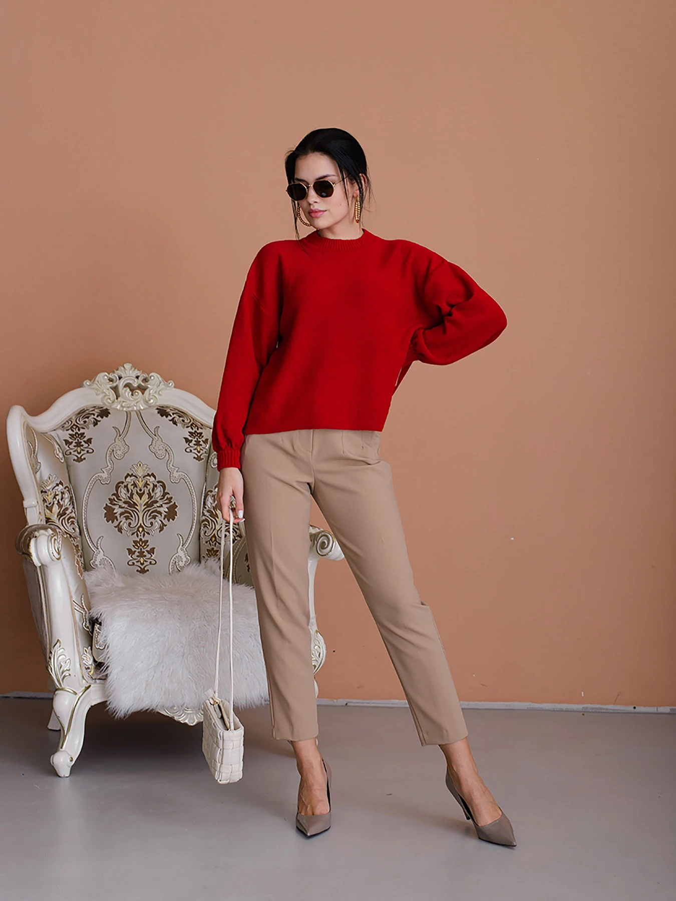 Свитры и кардиганы SVTR модель 459redWSWTSVTR Свитры и кардиганы SVTR модель 459redWSWTSVTR Фото