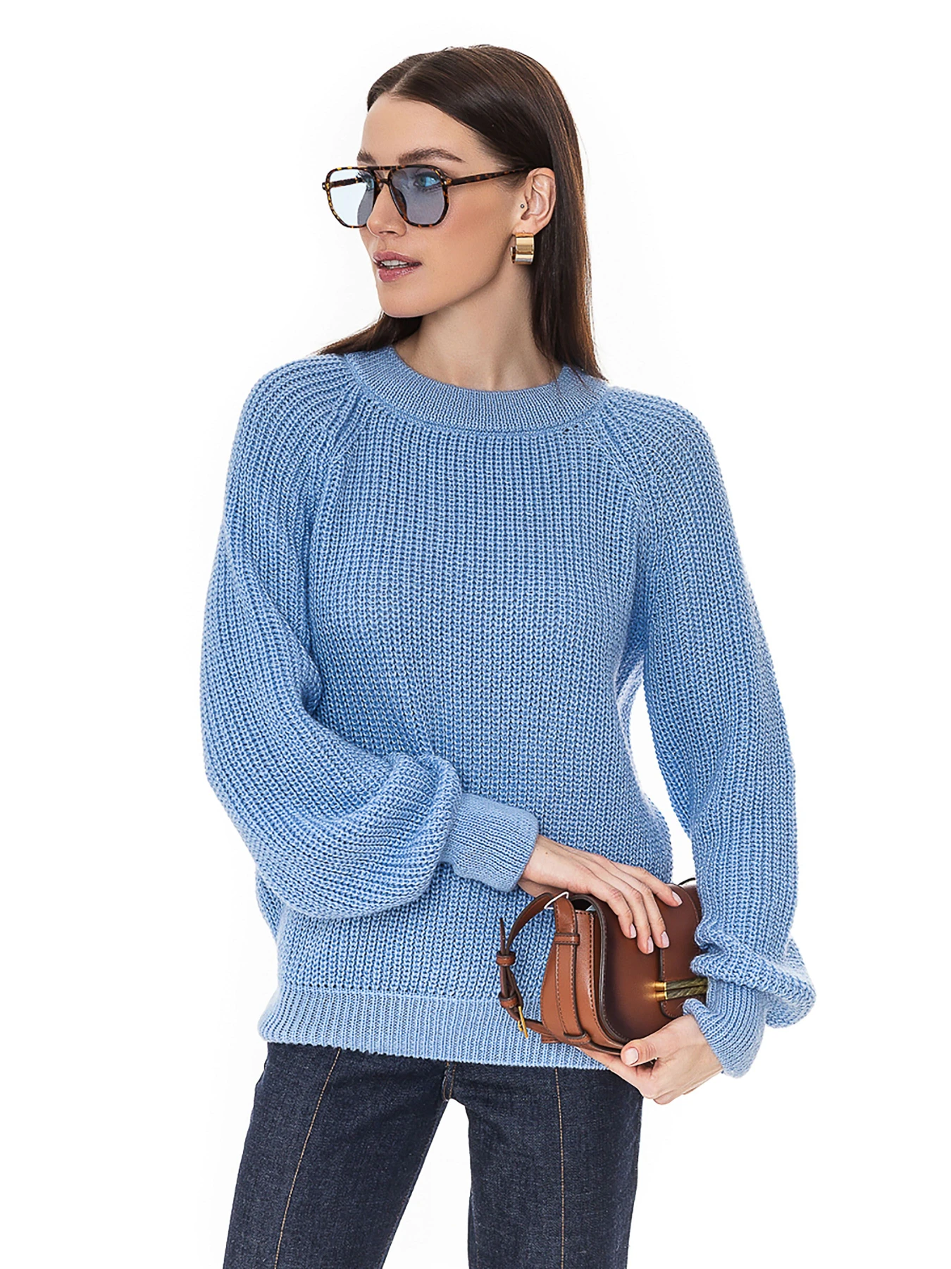 Свитры и кардиганы SVTR модель 472blueWSWTSVTR Свитры и кардиганы SVTR модель 472blueWSWTSVTR Фото
