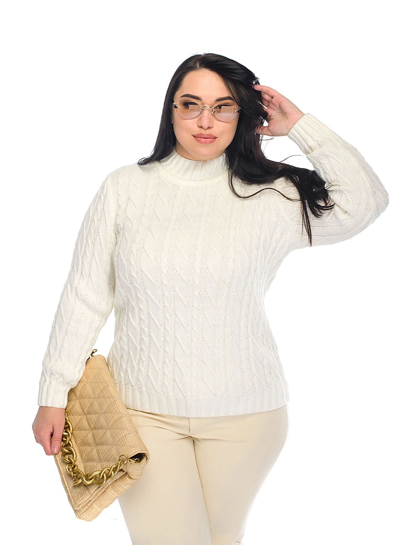 Свитры и кардиганы SVTR модель 4414milkyWSWTSVTR Свитры и кардиганы SVTR модель 4414milkyWSWTSVTR Фото