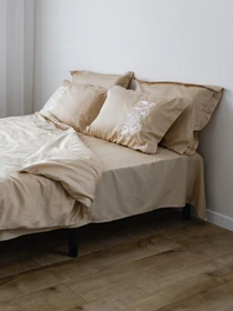 Підковдра лате з вишитими білими півоніями Cozy модель 8009477 Фото