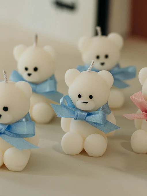 Фигурная ароматическая свеча "Мишка мини" из натурального оливкового воска Candle Design модель 140.2003 Фото