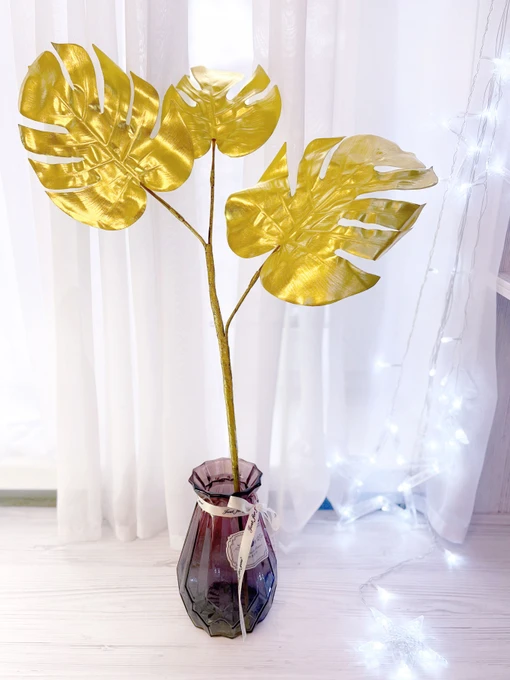 Искусственная ветка "Monstera", золото Engard модель TW-20 Фото