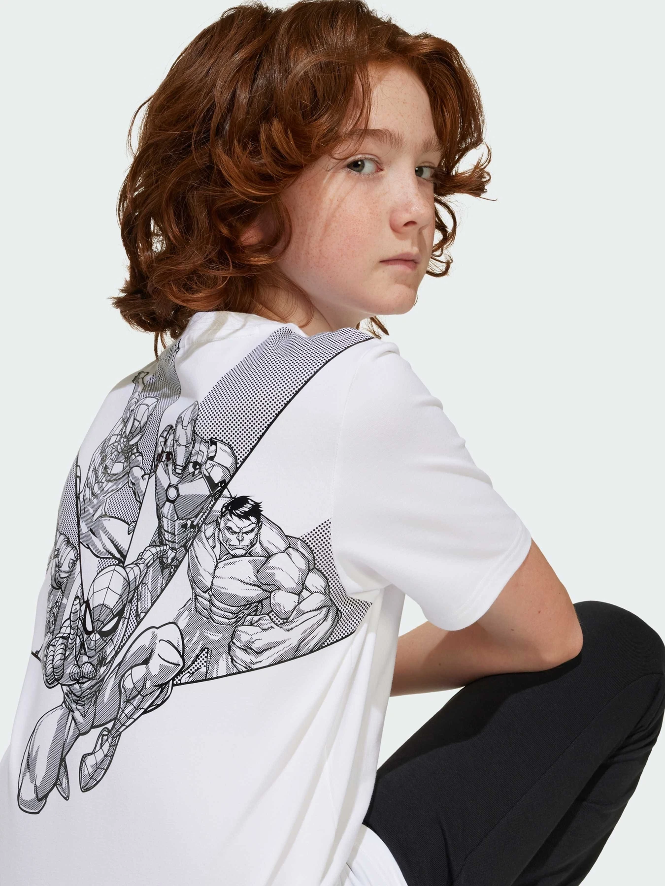 Футболки и поло Adidas Marvel модель JF3636 Футболки и поло Adidas Marvel модель JF3636 Фото