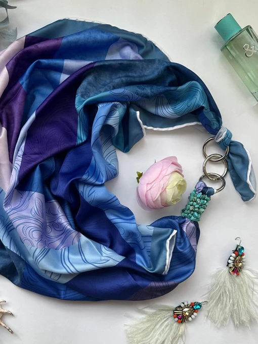 MyScarf Basic Хустка колір блакитний фото 2