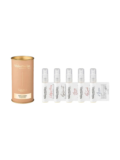 Набор миниатюр парфюмерной воды Discovery Set Soft & Floral Bibliotheque de Parfum модель BdPDiscoverySetSoftANDFloral5x3mlWMNSNBPRF Фото