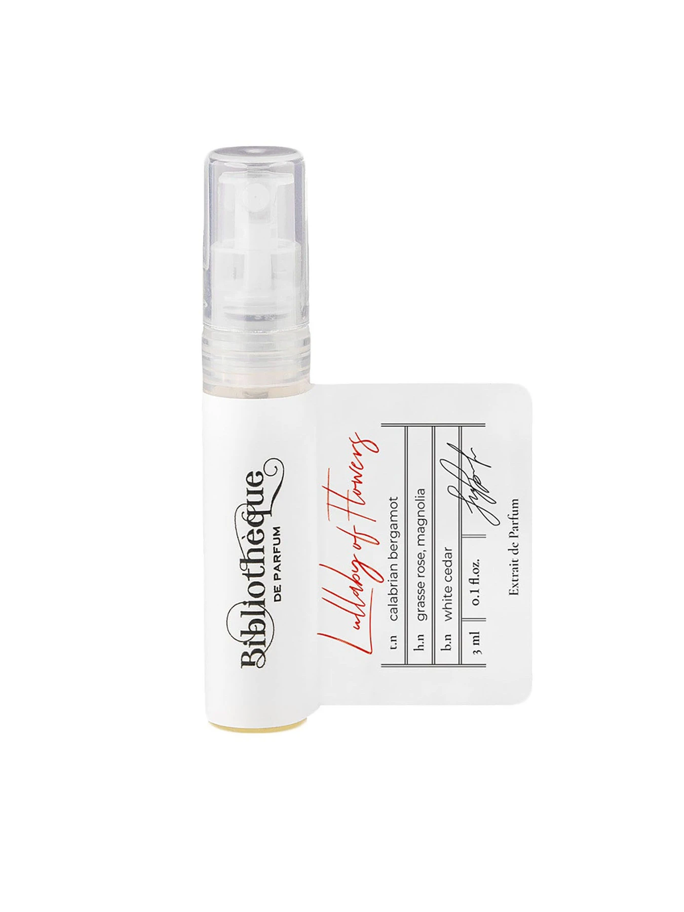 Парфюмированная вода Lullaby of flowers Bibliotheque de Parfum модель BdPLullabyofflowers3mlWMNSPRF Фото