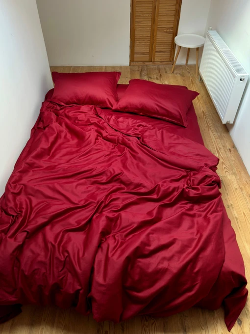 Комплект постільної білизни класичний винний Cozy модель 11781261 Фото