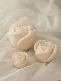 Набір свічок "Білі троянди" з натурального оливкового воску Candle Design модель 200.0010 Фото