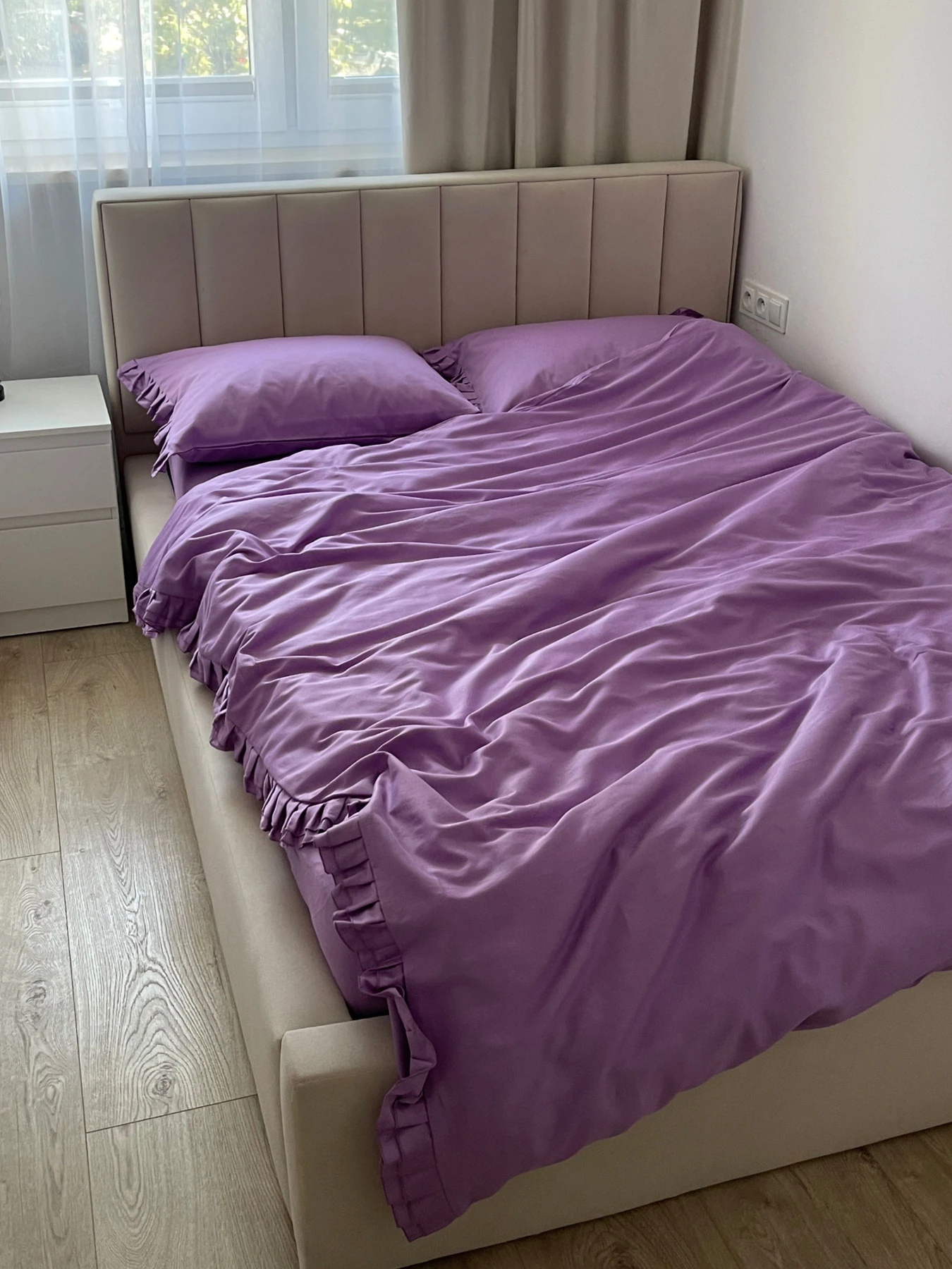 Наволочка з рюшами бузок Cozy модель 11151039 Фото