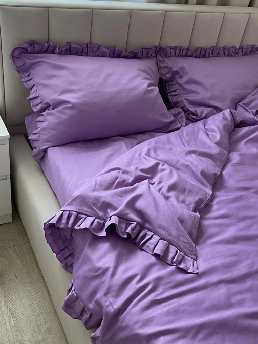 Підковдра з рюшами бузок Cozy модель 11151044 Фото