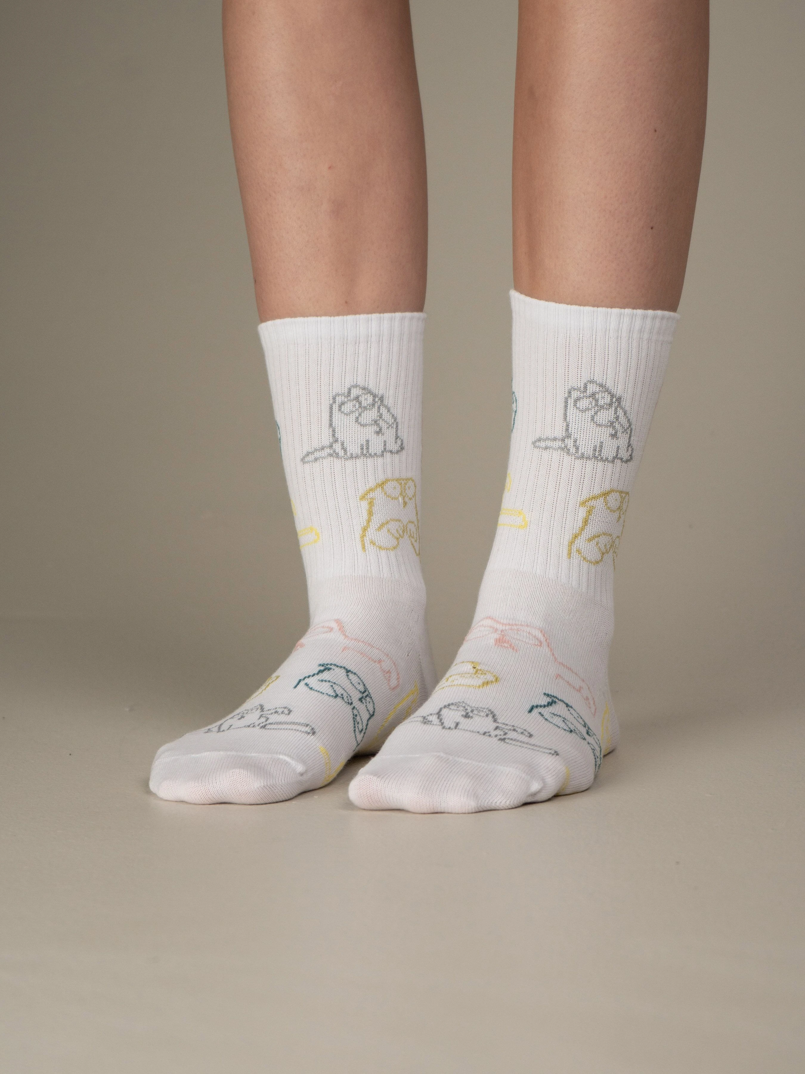 MovementStandard Fancy Cats Шкарпетки колір білий