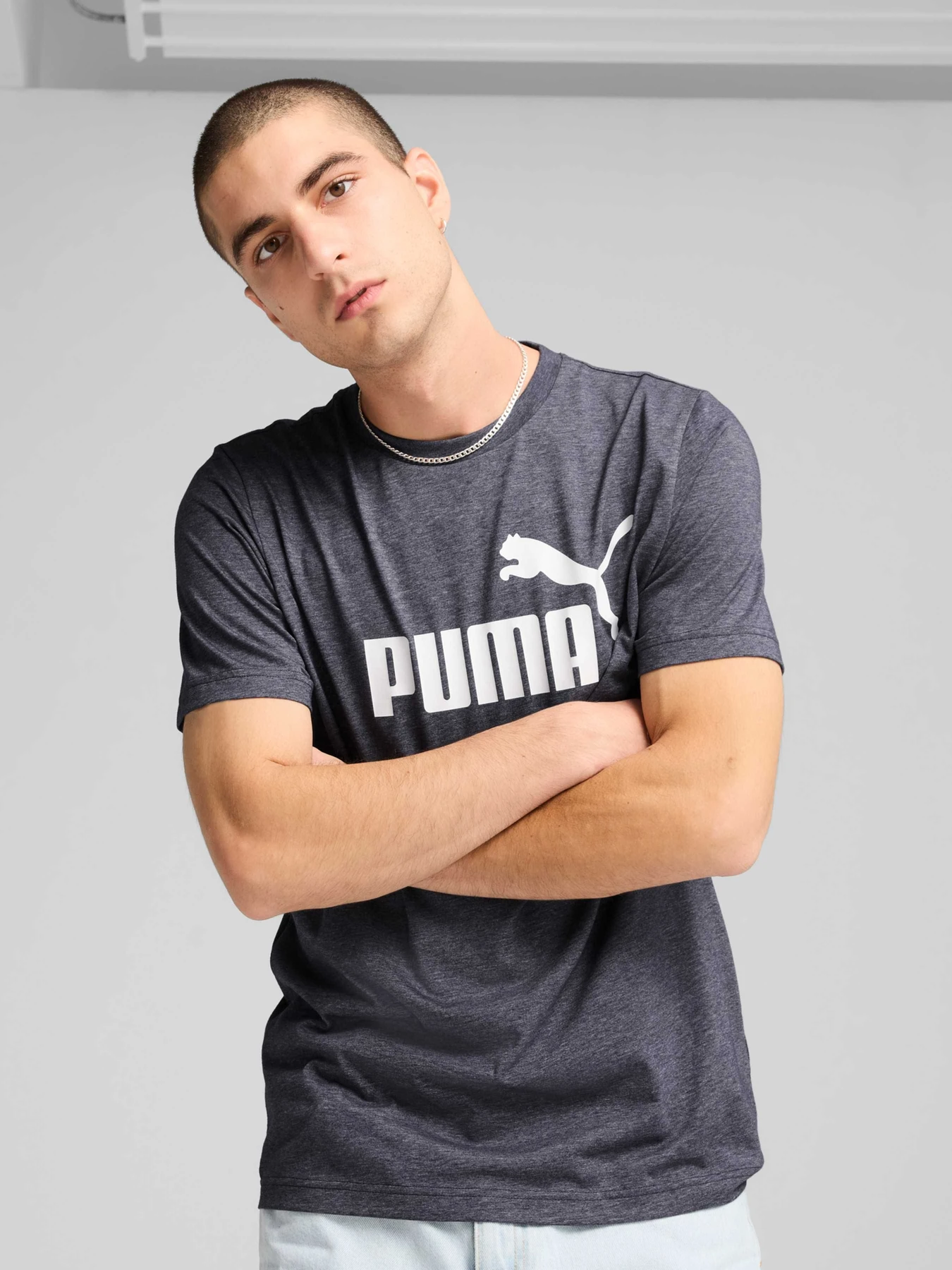 Футболки и поло PUMA Ess No. 1 Logo Heather Tee модель 682550 Фото