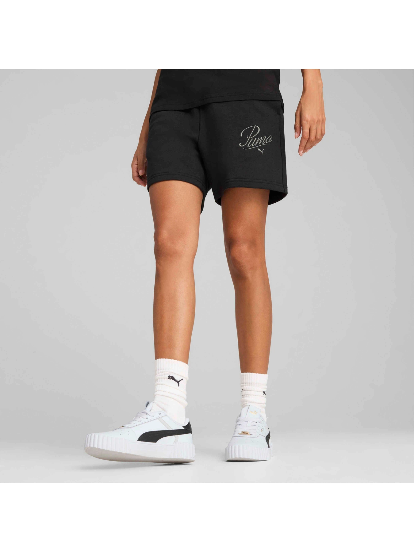Шорты PUMA Script High-waist Shorts модель 684984 Шорты PUMA Script High-waist Shorts модель 684984 Фото