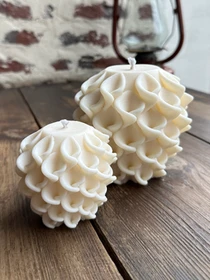 Фигурная свеча "Кружева" из натурального соевого воска Candle Design модель 110.1005/1006/1007 Фото