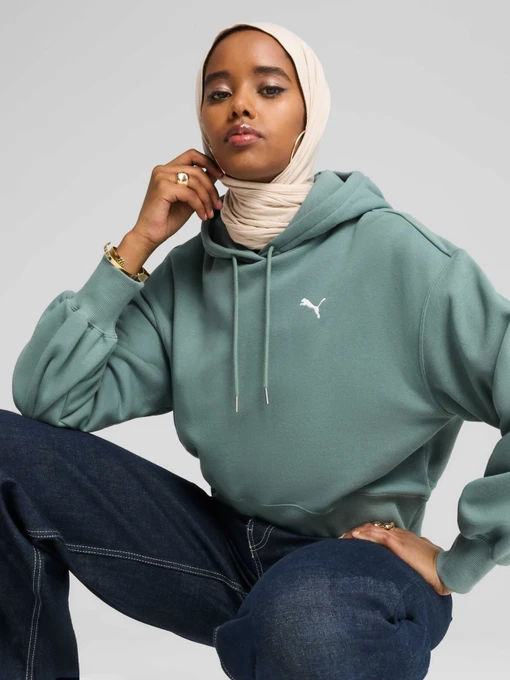 Жіноче Худі PUMA Wardrobe Ess Cropped Hoodie фото 3