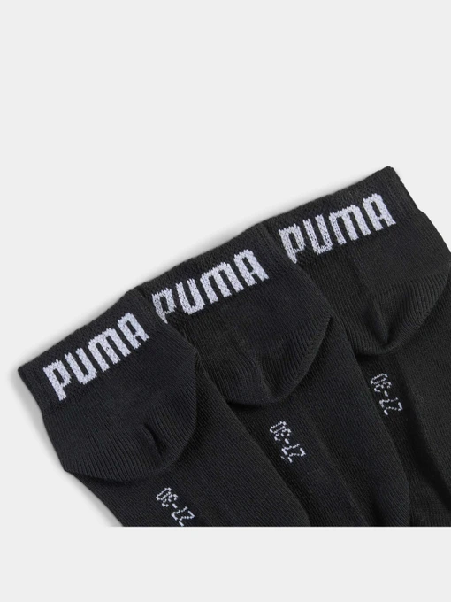 PUMA Kids Plain Quarter 3p Набір шкарпеток колір чорний фото 2