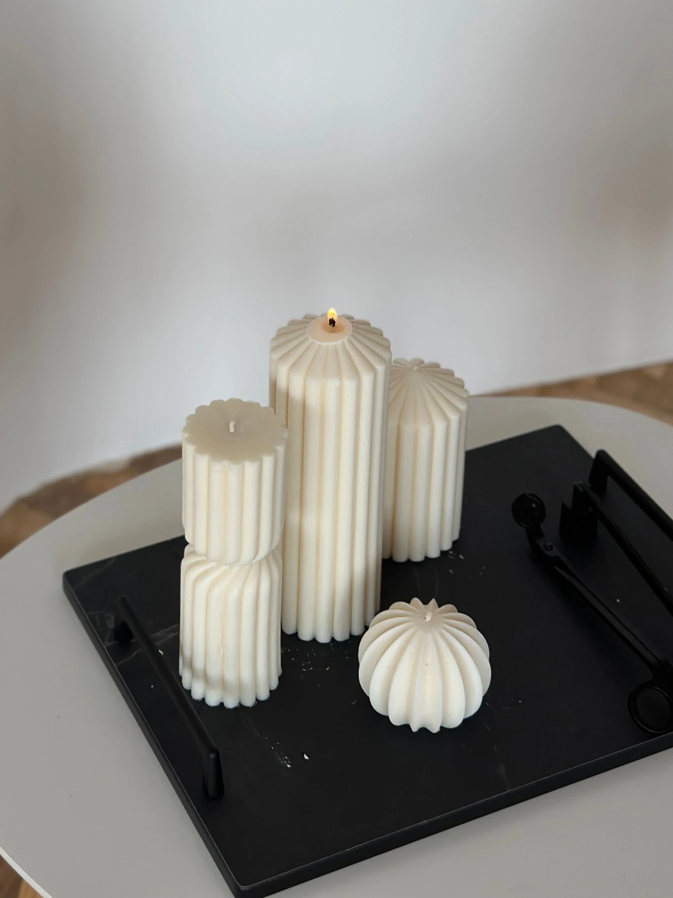 Свічка фігурна "Гофре" з натурального соєвого воску Candle Design модель 110.1011/1012 Свічка фігурна "Гофре" з натурального соєвого воску Candle Design модель 110.1011/1012 Фото