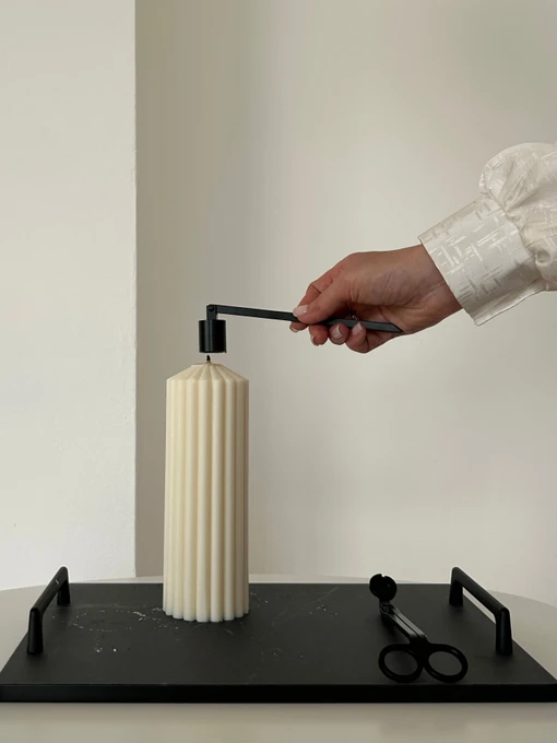 Свічка фігурна "Гофре" з натурального соєвого воску Candle Design модель 110.1011/1012 Фото