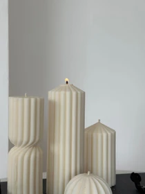 Свічка фігурна "Гофре" з натурального соєвого воску Candle Design модель 110.1011/1012 Фото