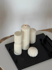 Свічка фігурна "Гофре" з натурального соєвого воску Candle Design модель 110.1011/1012 Фото