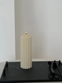 Свічка фігурна "Гофре" з натурального соєвого воску Candle Design модель 110.1011/1012 Фото