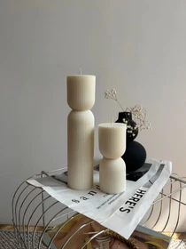 Свічка "Фігурна" з натурального оливкового воску Candle Design модель 110.1020/1021 Фото
