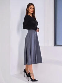 Юбки ISSA Plus модель 13940_серый Фото