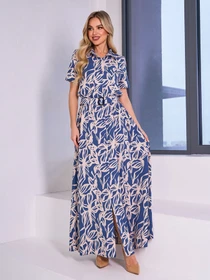 Платья ISSA Plus модель 15028_синий Фото