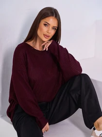 Свитры и кардиганы ISSA Plus модель 15044_темно_бордовый Фото