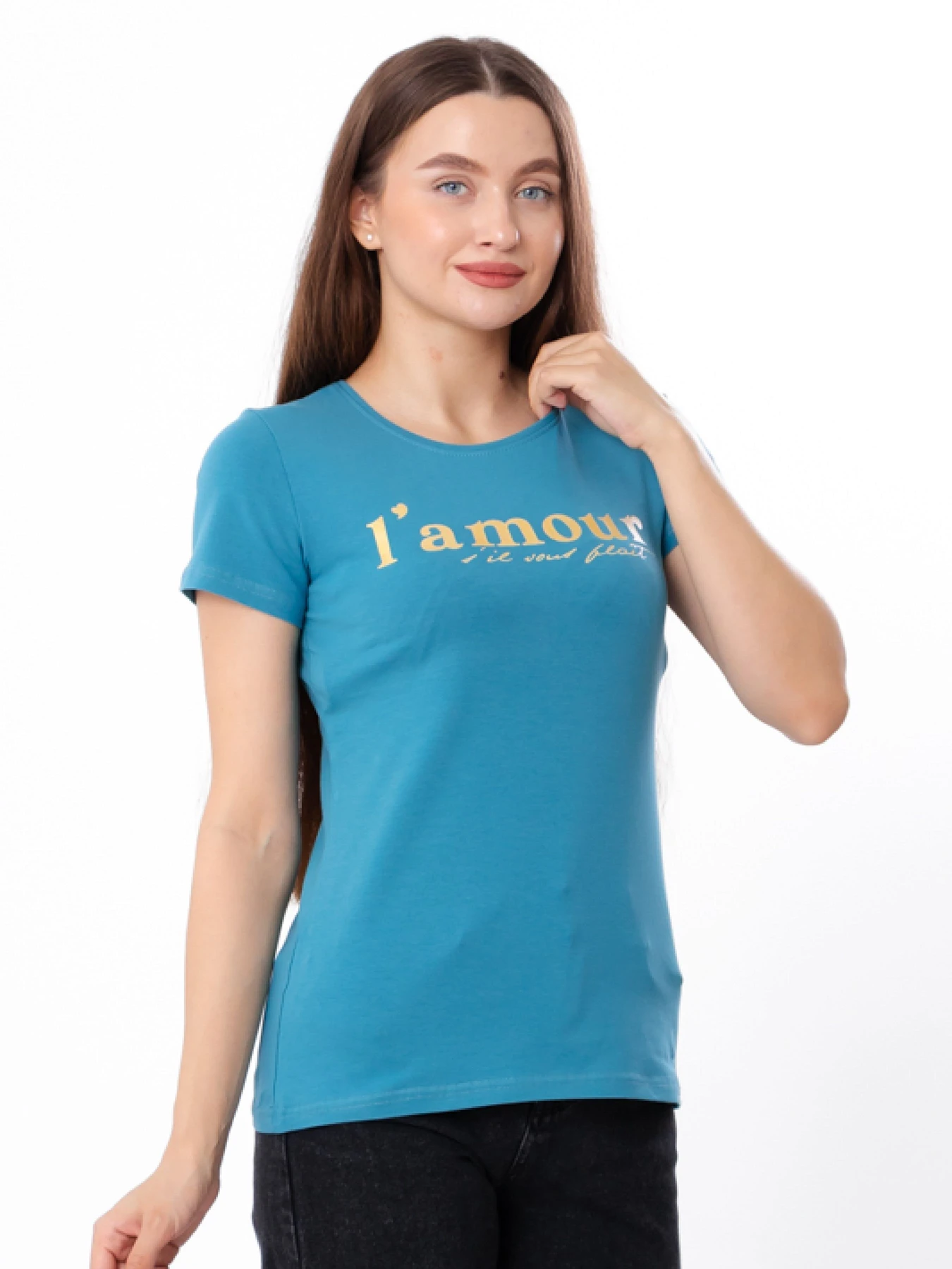 Футболки и поло Носи своє модель 8188-036-33-lazurnij-srij-l-amour Фото