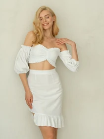 Футболки и поло Shape of Angel з відкритими плечима та рюшами модель 298704538 Фото