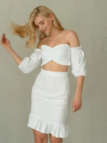 Футболки и поло Shape of Angel з відкритими плечима та рюшами модель 298704538 Фото