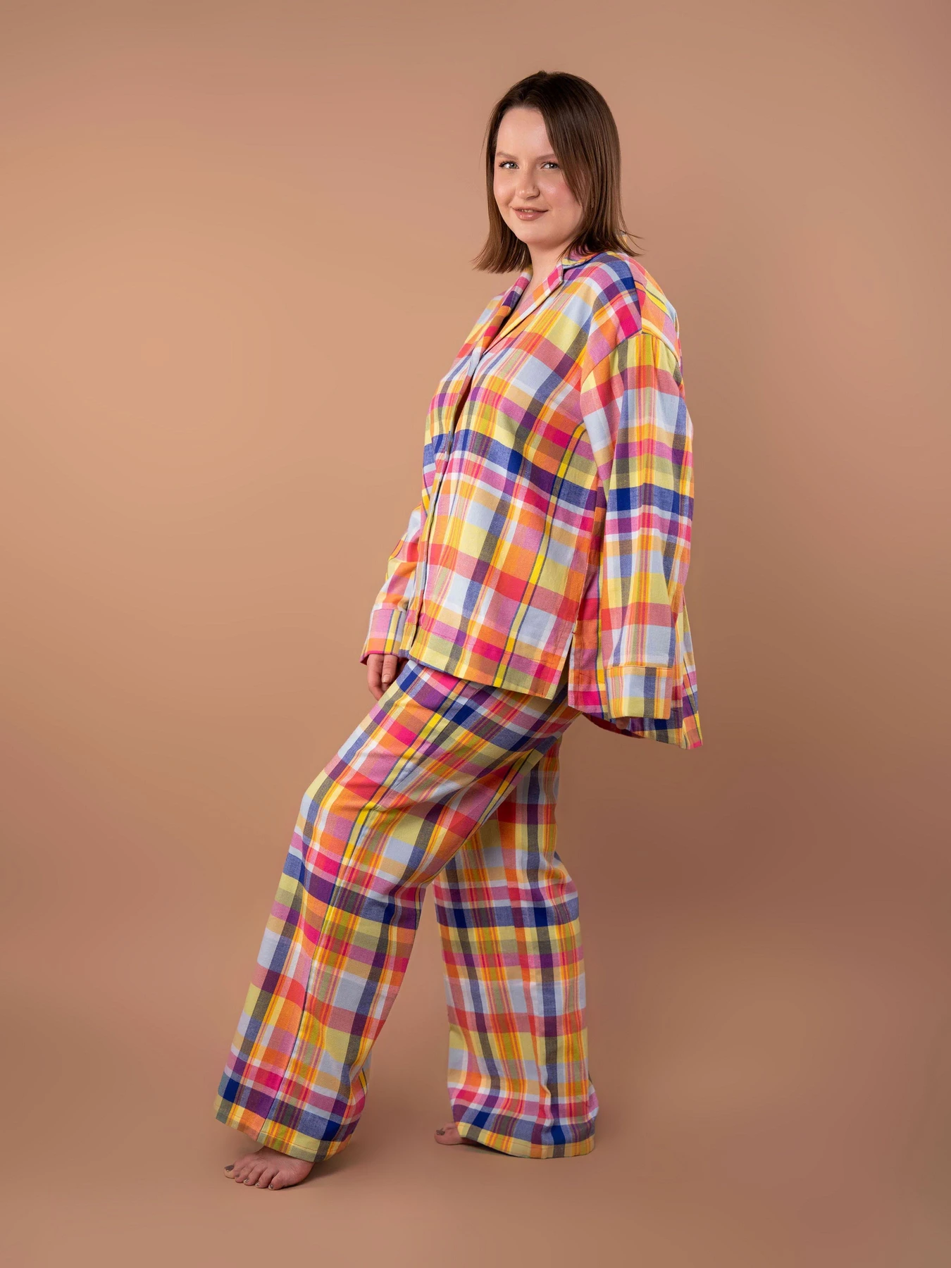 Одяг для дому та сну Brabrabra модель HOM2418004_Colorful-Check Фото