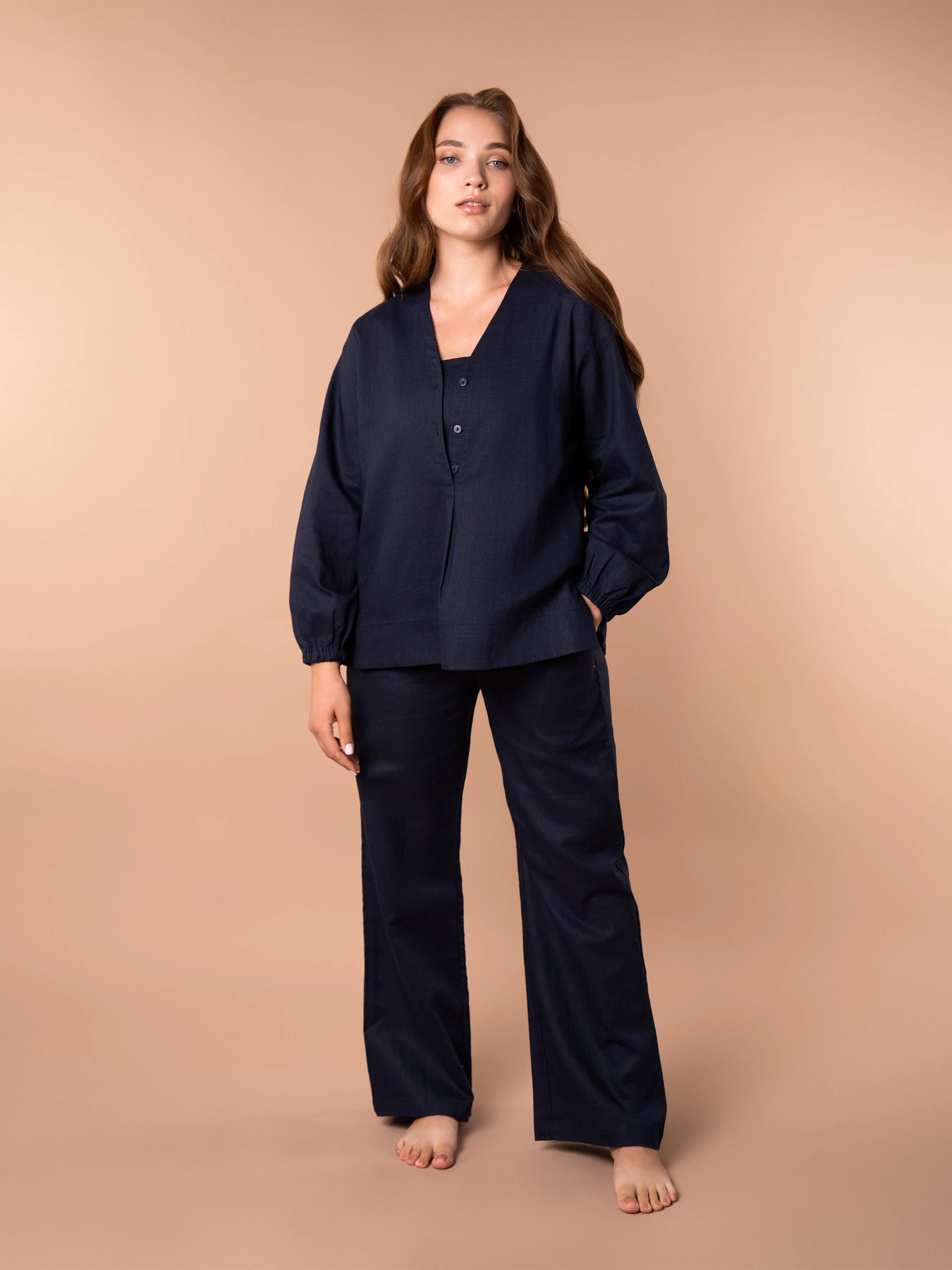 Одяг для дому та сну Brabrabra модель HOM2424010_Dark-Blue Фото