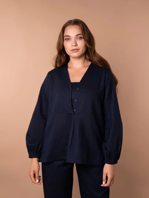 Одяг для дому та сну Brabrabra модель HOM2424114_Dark-Blue Фото