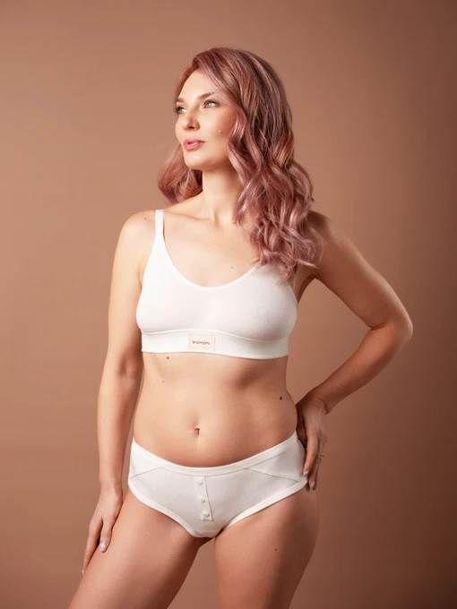 Нижня білизна Brabrabra модель SLZ25302003_Ivory Фото