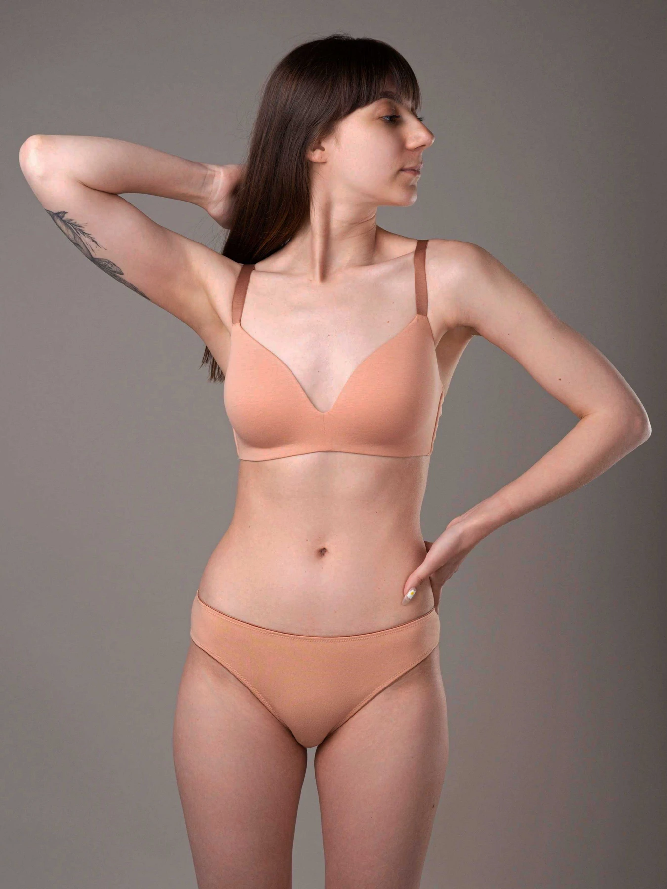 Нижнее белье Brabrabra модель SLZ25402011_2_Gray-Melange.Caramel Нижнее белье Brabrabra модель SLZ25402011_2_Gray-Melange.Caramel Фото