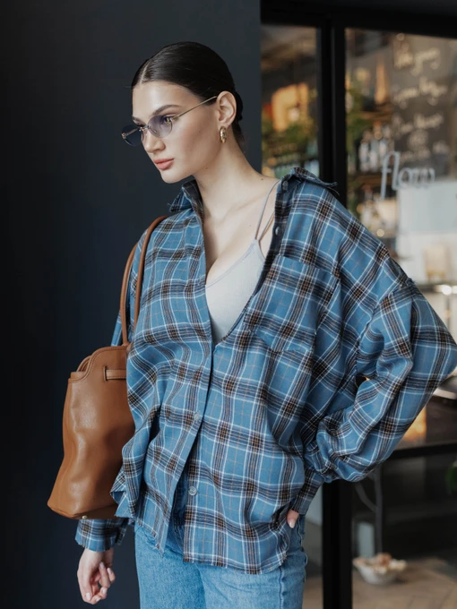Жіноча Сорочка в клітинку Jadone Fashion фото 3